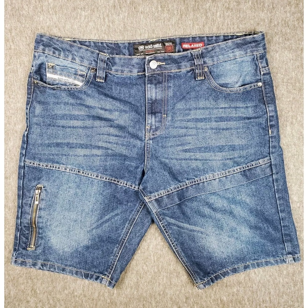 Echo Unltd. Shorts Mens 38 Jean Relaxed Fit Y2K Hip Hop Street Wear Skater